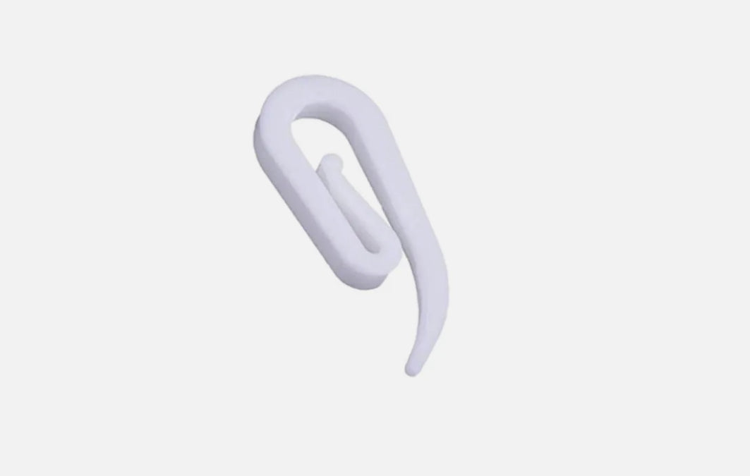 Curtain Hooks Plastic White Hook for Curtain Rings & Header Tape Drapery Hooks