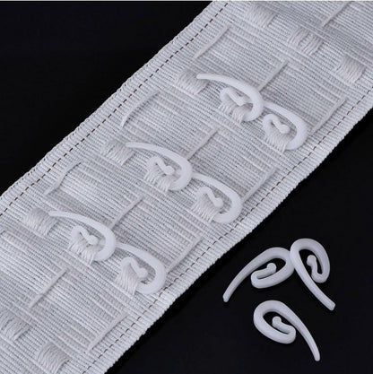 Curtain Hooks Plastic White Hook for Curtain Rings & Header Tape Drapery Hooks